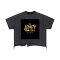 Vintage Wash Boxy Distressed Hem T-Shirt